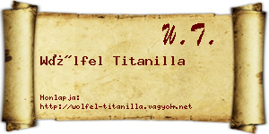 Wölfel Titanilla névjegykártya